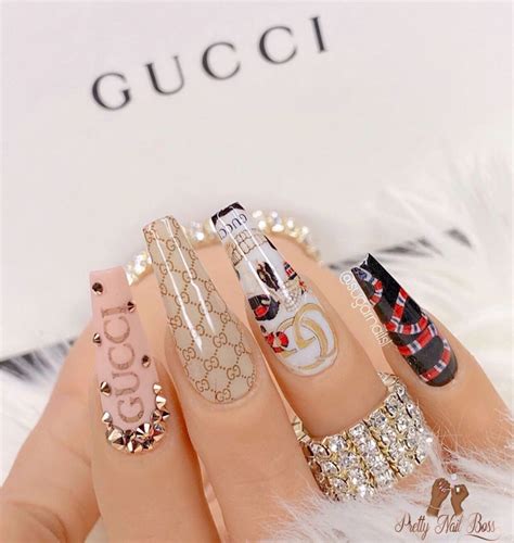 fake nail designs gucci|gucci nail design ideas.